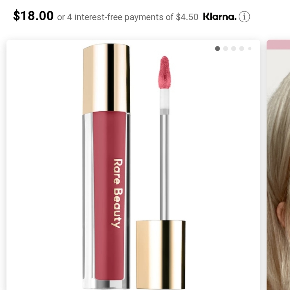 Rare Beauty Nearly Mauve Stay vulnerable glossy lip balm